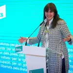 La candidata a la presidencia de la Generalitat por JXCAT, Laura Borras, durante el acto de campaña celebrado en Mataró