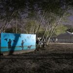 Un mural cerca de un campamento de migrantes en el estado de Tamaulipas, en México.JOHN MOORE (Foto de ARCHIVO)08/12/2019