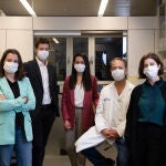 La dr.Eva Colás, el Nacho Pedrós, Eva Coll de la Rubia, el dr. Antonio Gil Moreno y la dr. Marina Rigau
