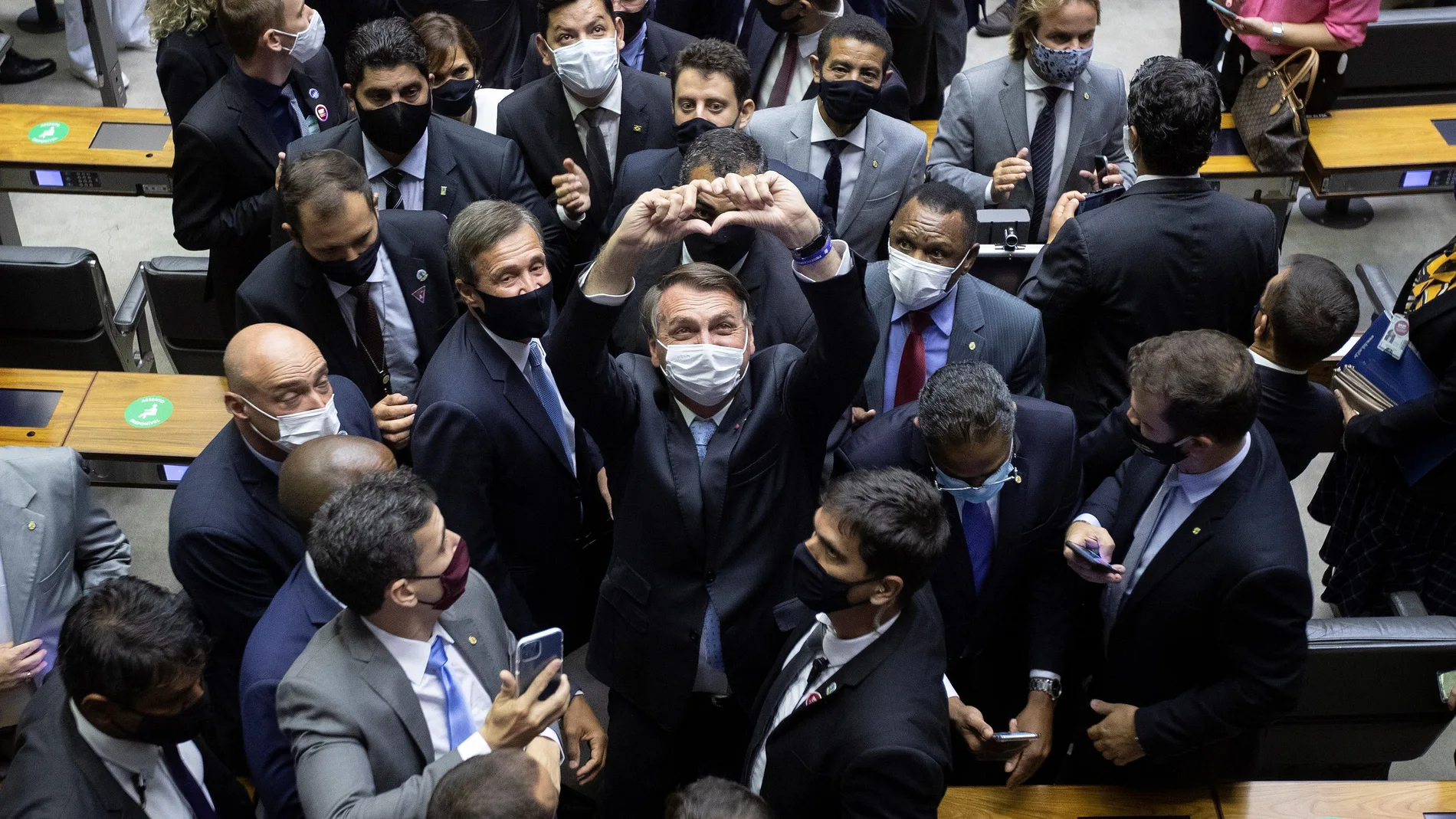 Jair Bolsonaro asiste a la apertura del año legislativo en la Conferencia Nacional en Brasilia