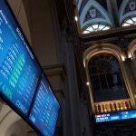 Cotizaciones de empresas este jueves en la Bolsa de Madrid.