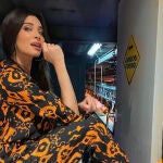 Pilar Rubio en pijama y tacones en 'El Hormiguero'.