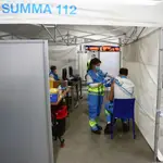 Trabajadores del Smma 112 reciben la segunda dosis de la vacuna de Pfizer