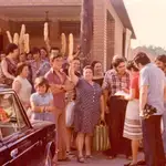 Vecinos de Orcasitas, en 1976, cuando demandaban la bajada del pan
