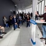 El alcalde de Madrid, José Luis Martínez-Almeida durante un acto de campaña en Barcelona