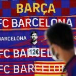 Bufandas del Barcelona y de Leo Messi