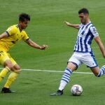 Mikel Merino con la Real Sociedad.