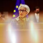 Christine Lagarde en una intervención en el parlamento europeo