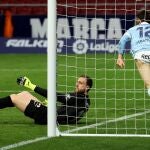 Ferreyra celebra el gol del empate del Celta