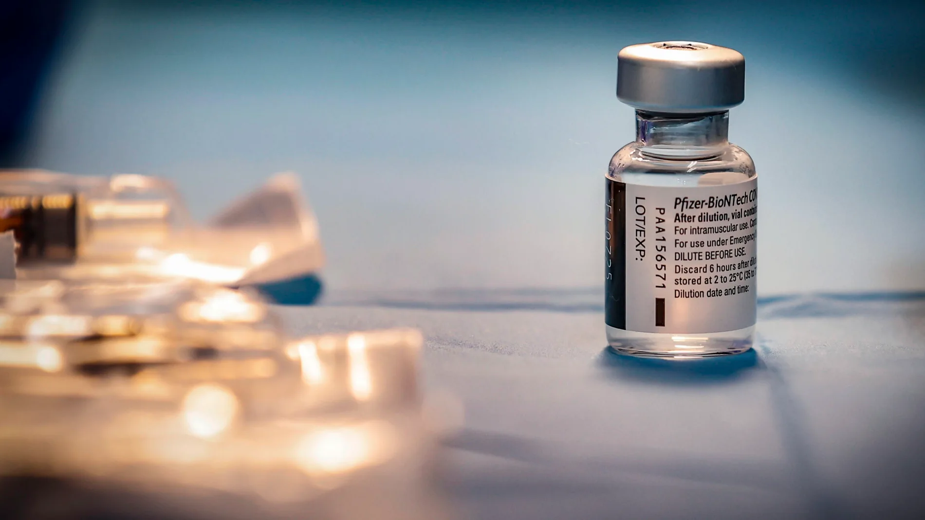 Vial de la vacuna de Pfizer-BioNTech