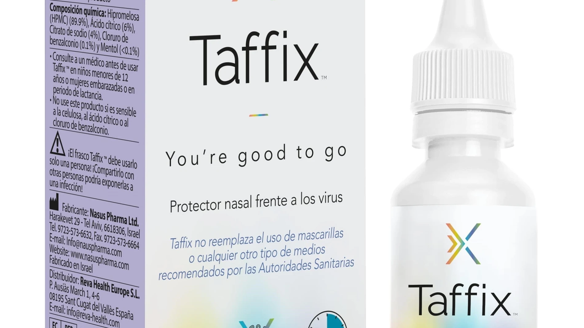 Taffix es un aerosol nasal en polvo que promete bloquear hasta el 99,99% de los virus respiratorios, incluyendo el SARS-CoV-2.