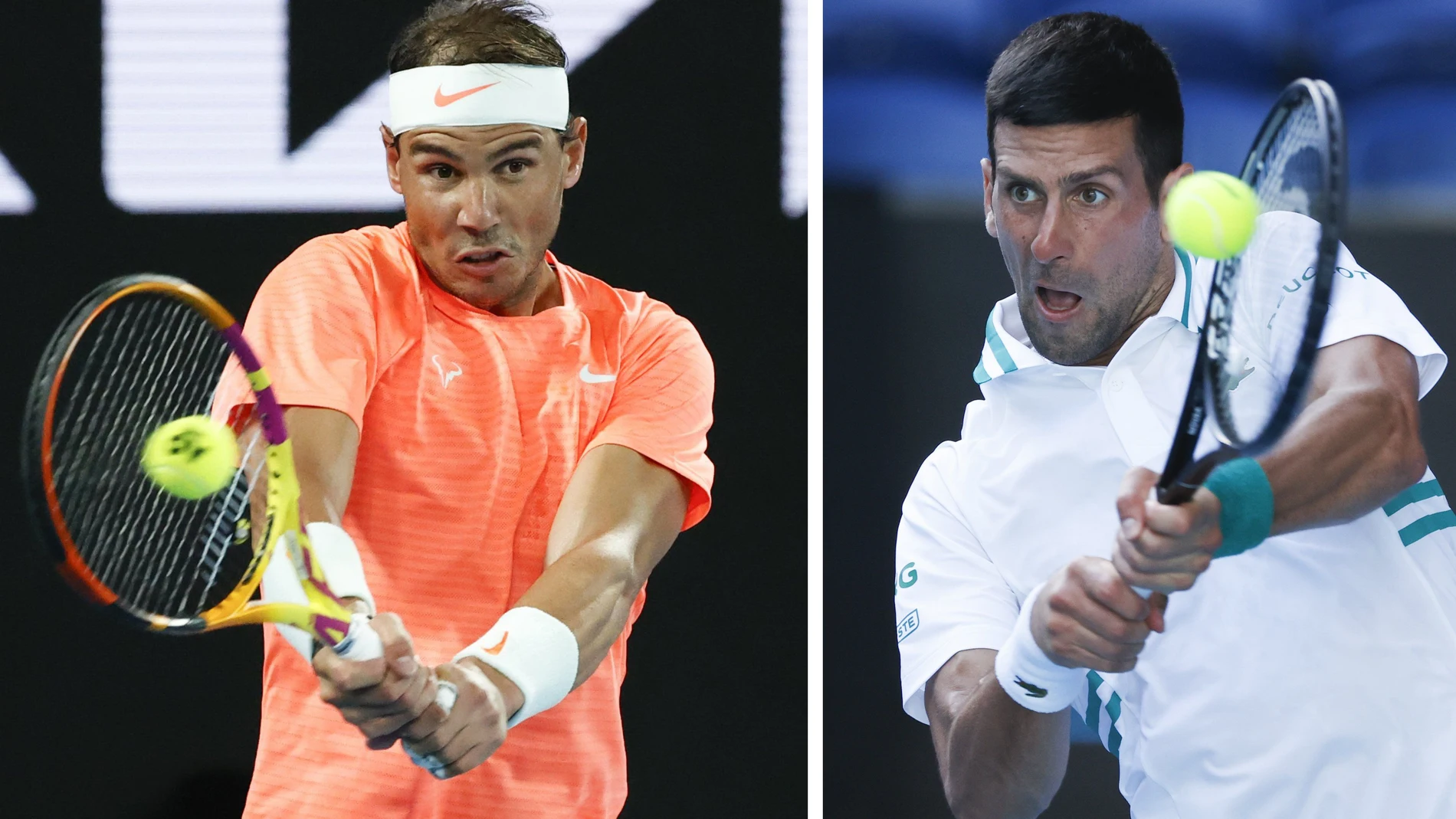 Así las raquetas de Nadal y Djokovic: el veloz y el