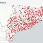 Mapa de locales de votación en Cataluña
