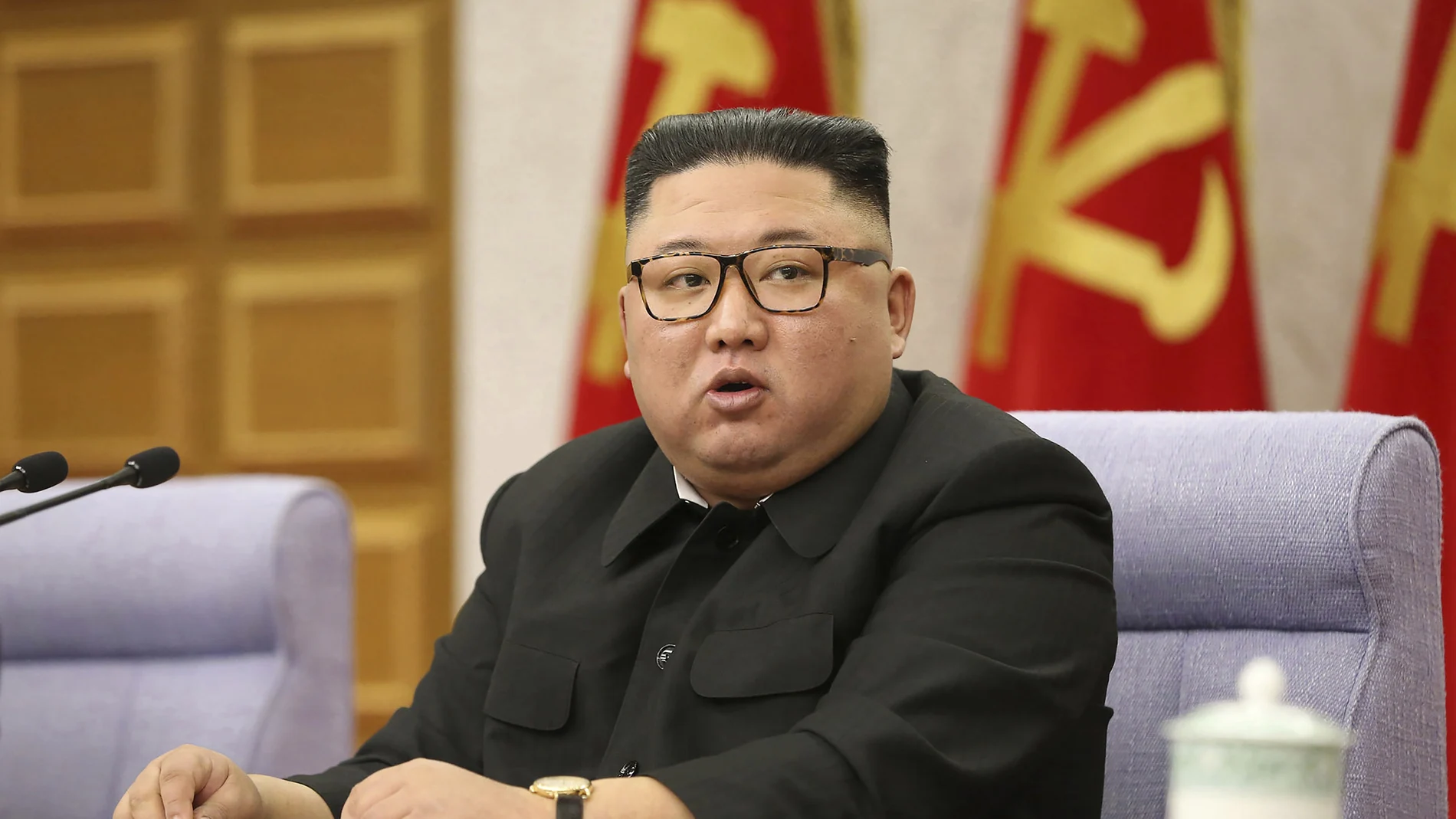 Kim Jong Un en el Congreso del Partido de los Trabajadores