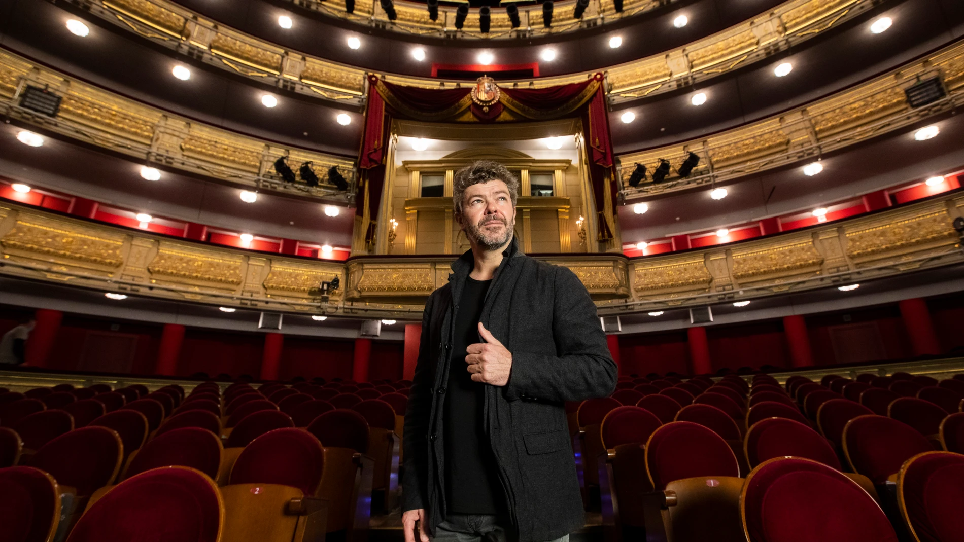 El director de Orquesta Pablo Heras Casado, en el Teatro Real de Madrid.