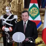 Mario Draghi anuncia en el Palacio del Qurinal la composición de su Gobierno