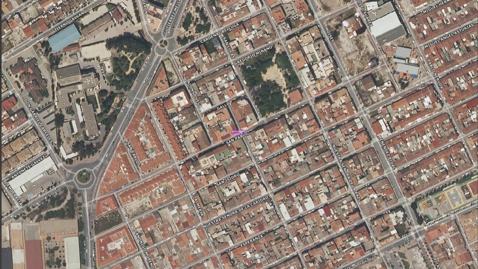 Imagen del lugar en el que ha tenido lugar el accidente