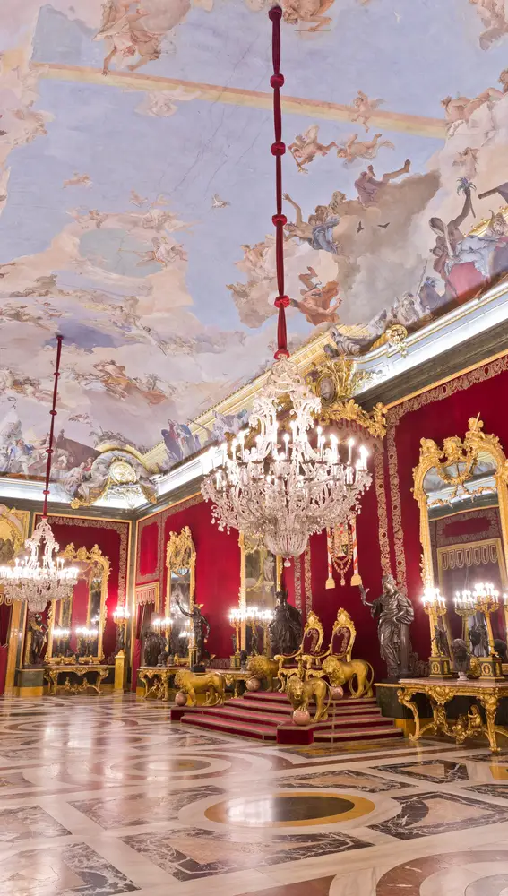 La Sala de Tronos del Palacio Real de Madrid con los frescos de Giovanni Battista Tiepolo