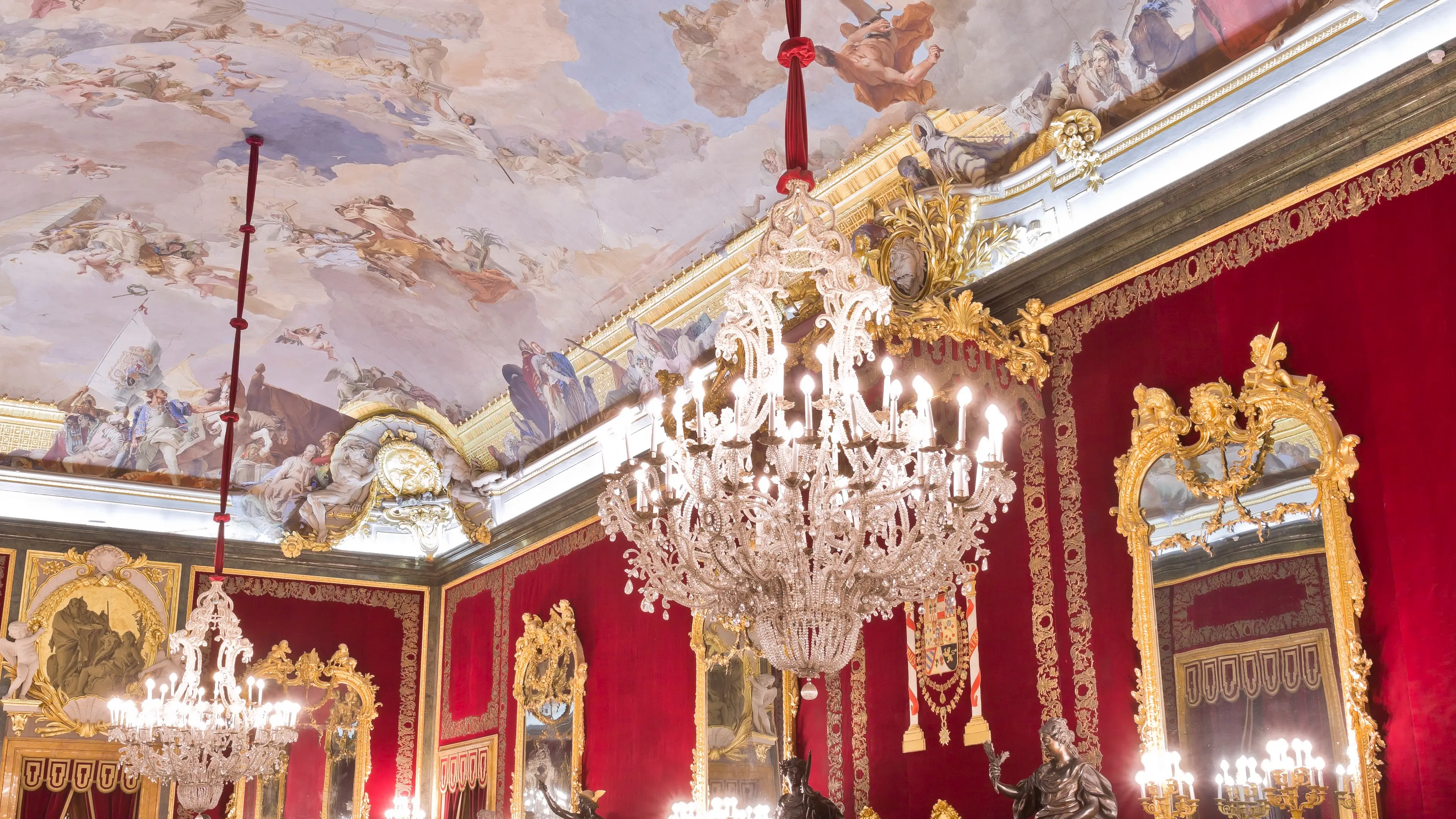 La Sala de Tronos del Palacio Real de Madrid con los frescos de Giovanni Battista Tiepolo