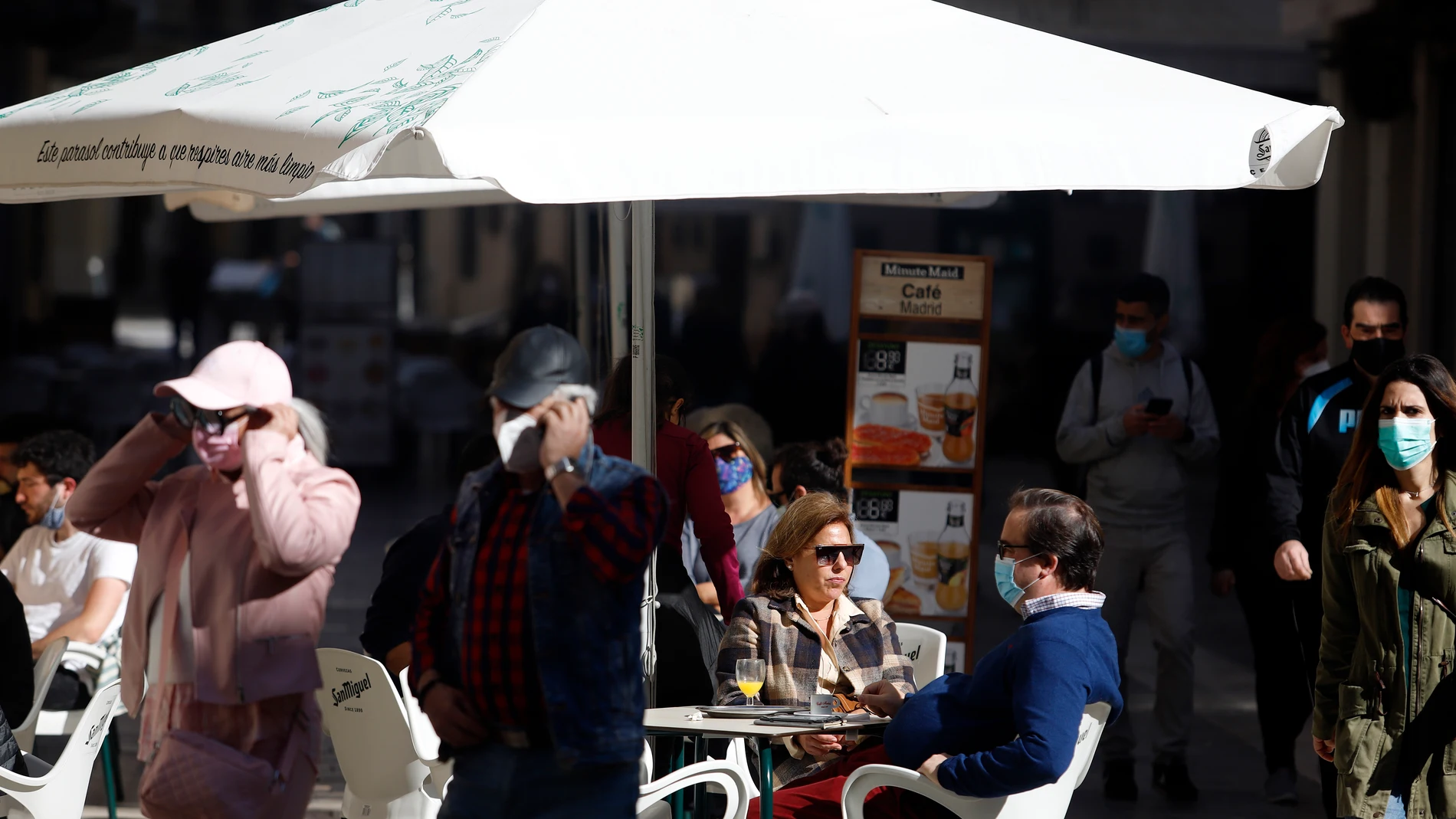 Imagen de archivo de una terraza de Málaga