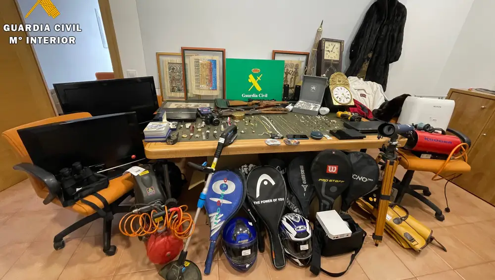 Objetos recuperados en la operación Riaza.GUARDIA CIVIL15/02/2021