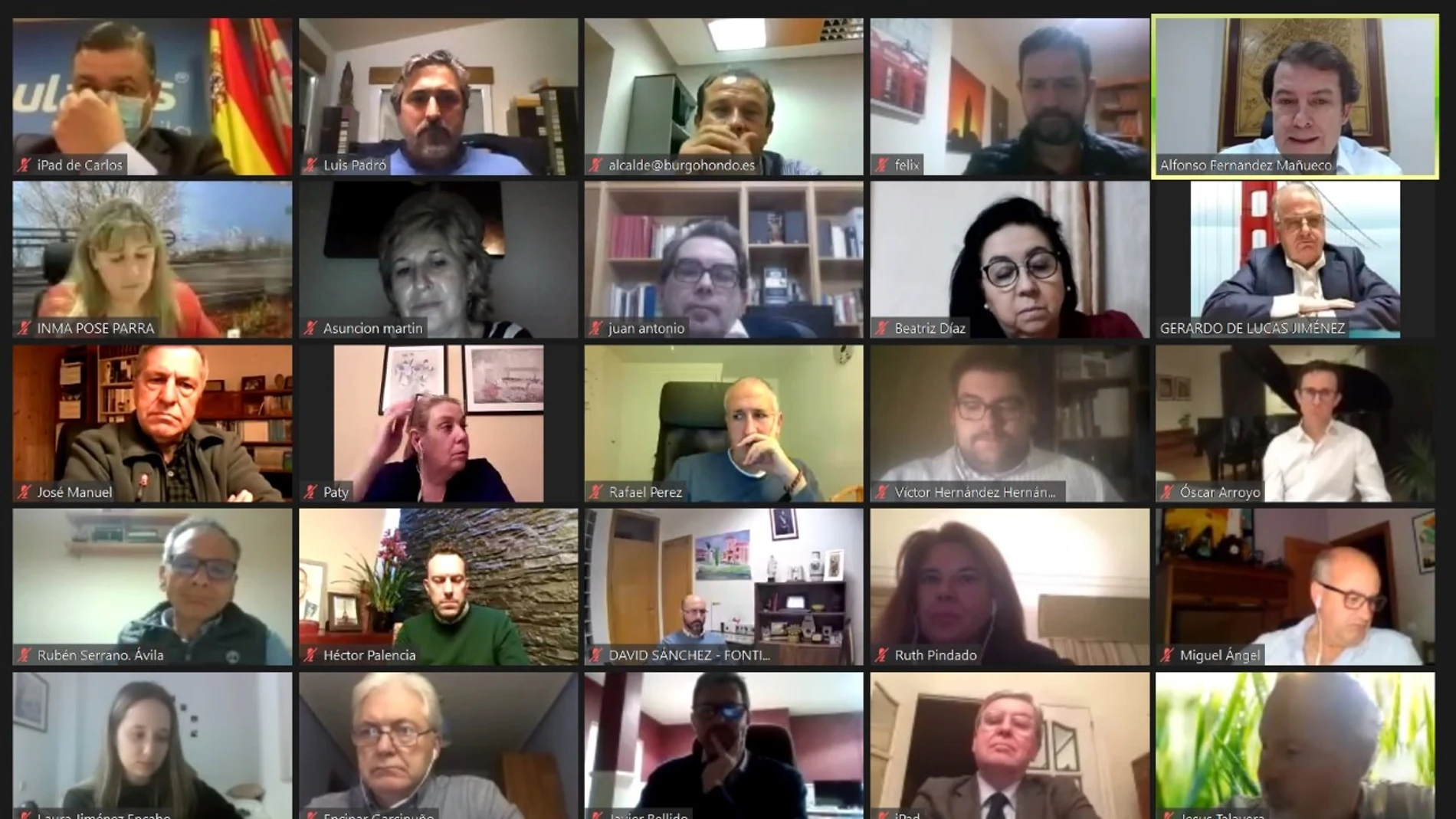 Junta directiva del PP de Ávila con la presencia de Alfonso Fernández Mañueco
