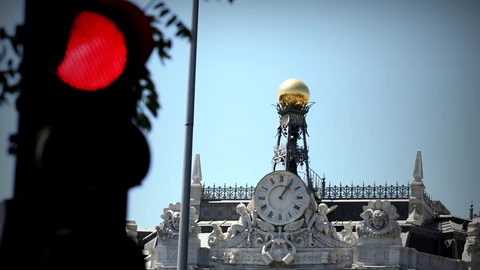 Fachada del edificio del Banco de España, situado en la madrileña Plaza de Cibeles
