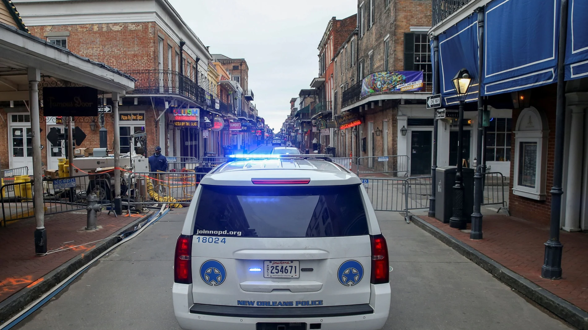 Un coche de policía en Nueva Orleans, Luisiana