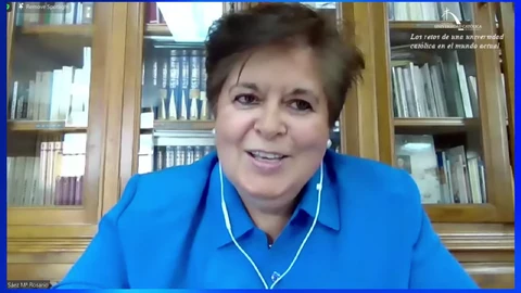 Sáez Yuguero participa en el conversatorio "Los retos de una universidad católica en el mundo actual"