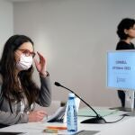 La portavoz del Consell, Mónica Oltra, tras la reunión semanal del Gobierno valenciano