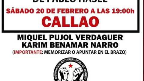 Cartel con la designación de abogados