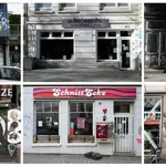 Imágenes de las fachadas de varias peluquerías en Berlín cerradas desde noviembre por la pandemia
