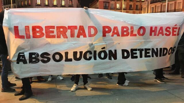 Manifestación en Madrid para pedir la absolución de Hasél