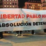 Manifestación en Madrid para pedir la absolución de Hasél