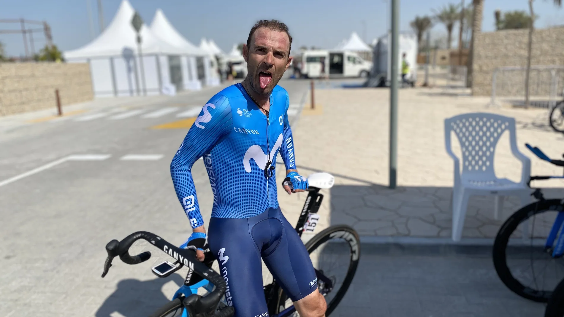 Alejandro Valverde ha comenzado su temporada en los Emiratos Árabes