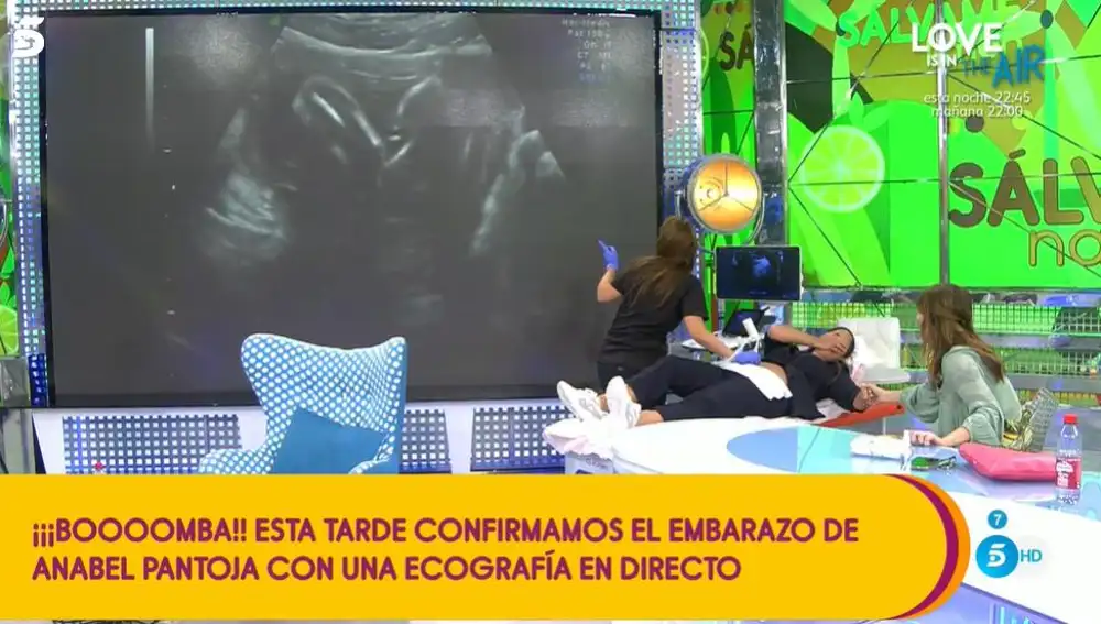 Anabel Pantoja se realiza una ecografía en directo, en 'Sálvame'