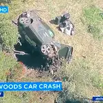 Así quedó el coche de Tiger Woods tras el accidente