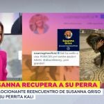 Susanna Griso relata en 'Espejo Público' cómo encontró a Kali, su perra desaparecida
