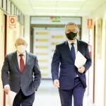 El delegado del Gobierno, Javier Izquierdo, antes de hacer balance sobre criminalidad