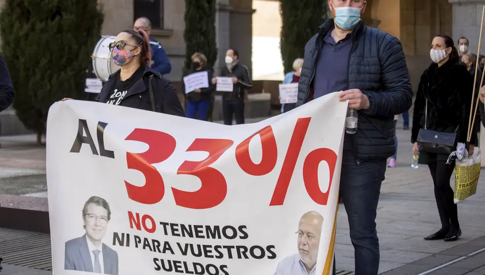 Protesta en Salamanca de los autónomos