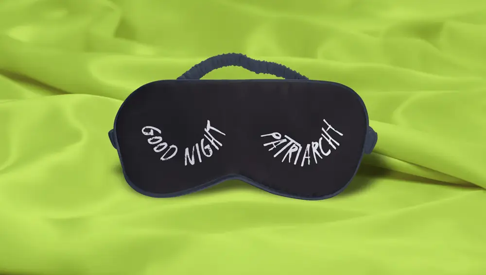 Antifaz "Good Night Patriarchy" de Podemos