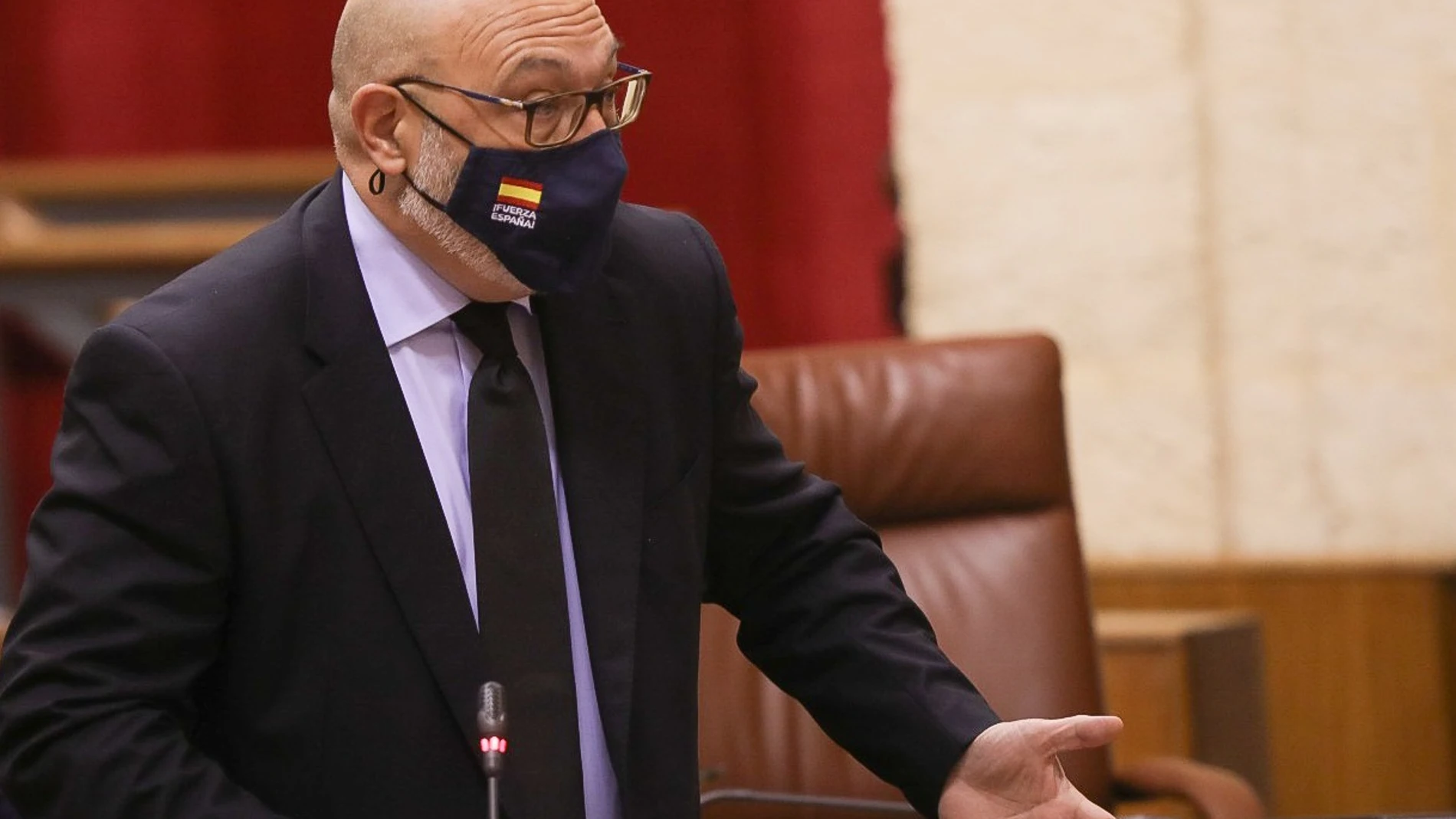 El portavoz de Vox en el Parlamento andaluz, Alejandro Hernández