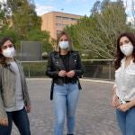 Aurora González Vidal, Lola Rodríguez Ruiz y María Alejandra Guerrero Rubio, de izquierda a derecha