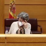La administradora única de RTVE, Rosa María Mateo en una de sus comparecencias en la Comisión Mixta de Control Parlamentario de RTVE