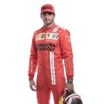Carlos Sainz, con el mono de Ferrari 2021