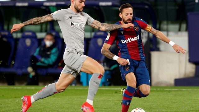 Levante y Athletic buscan la clasificación para la final de la Copa del Rey.
