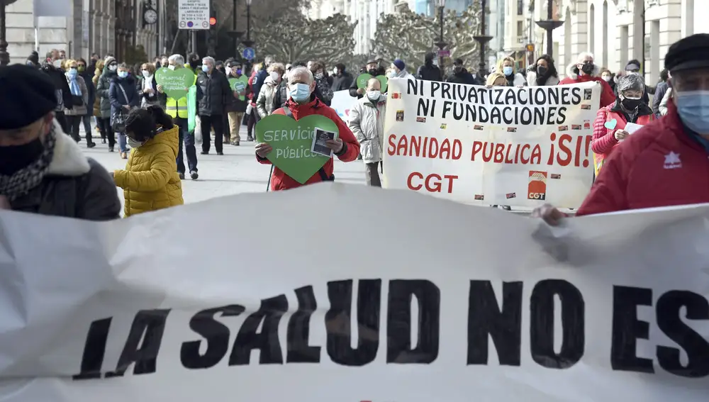 Manifestación por la Sanidad pública en Burgos
