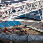 Imagen de la reforma del Estadio Santiago Bernabéu.