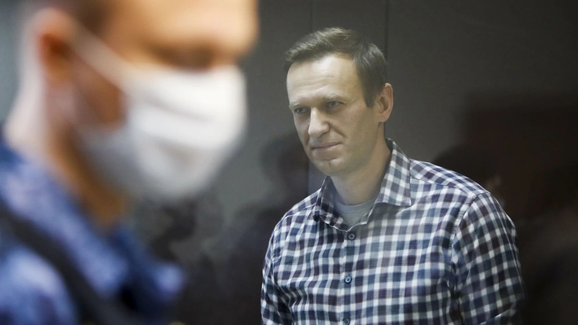 El opositor Alexei Navalni durante una vista en la corte de Moscú