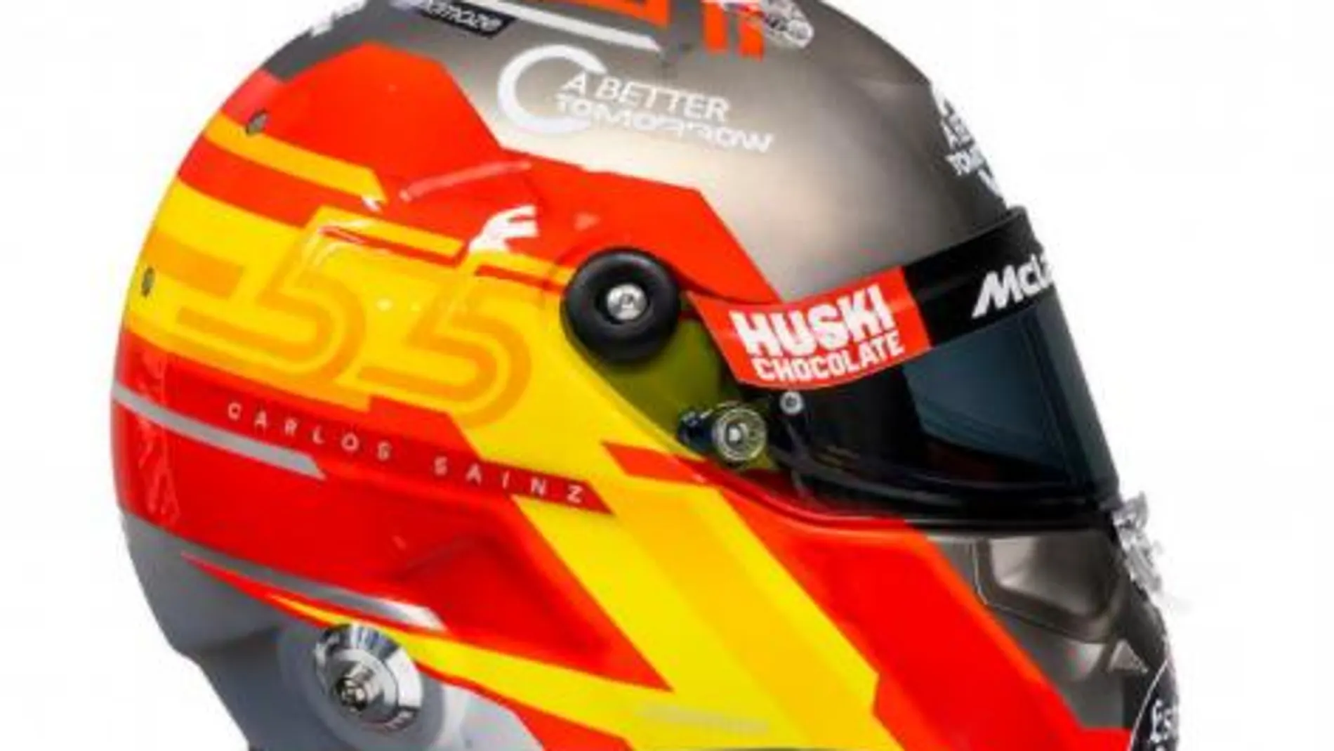 Nuevo casco de Carlos Sainz
